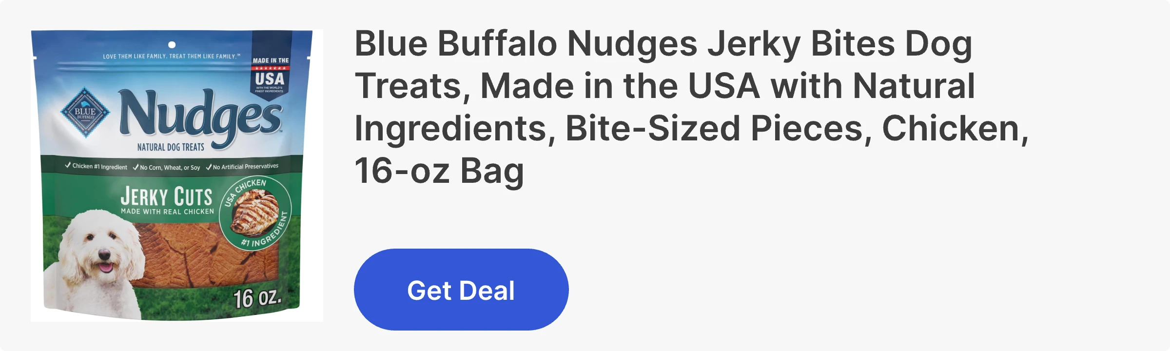 Blue Buffalo Nudges Jerky Bites Dog Treats, Made in the USA with Natural Ingredients 