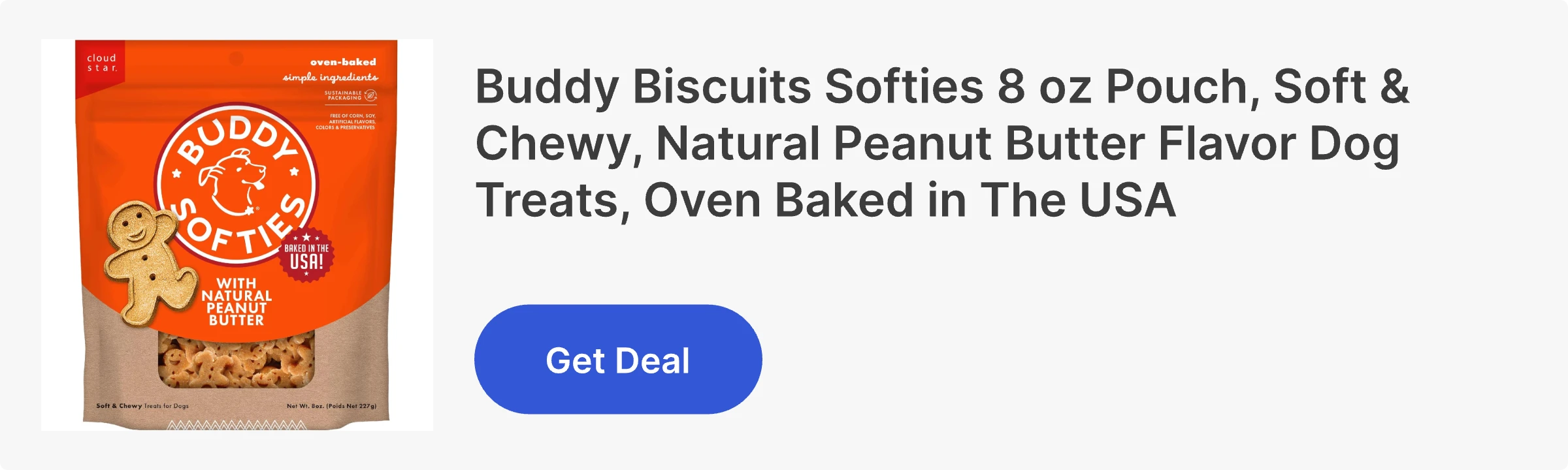 Natural Peanut Butter Flavor Dog Treats