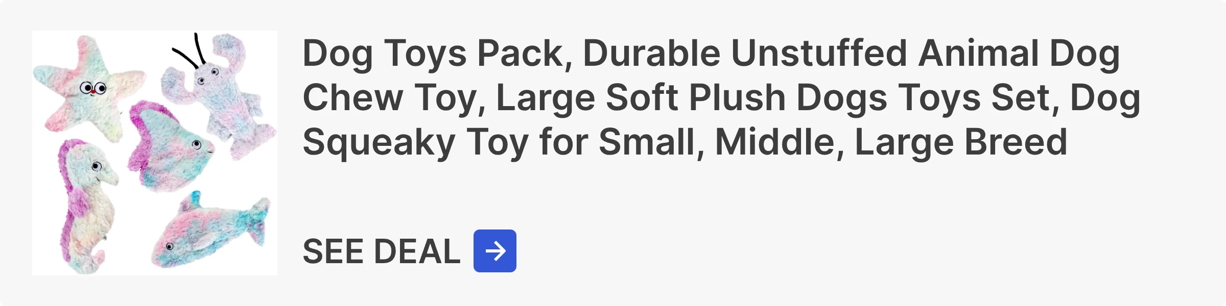 Dog Toys Pack, Durable Unstuffed Animal Dog Chew Toy, Large Soft Plush Dogs Toys Set Dog Toys Pack, Durable Unstuffed Animal Dog Chew Toy, Large Soft Plush Dogs Toys Set