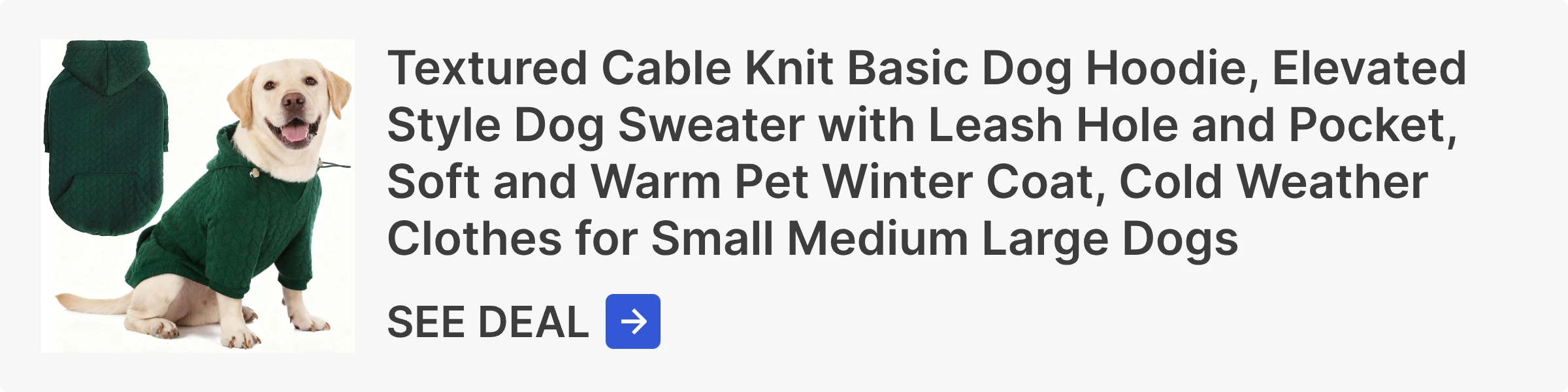 Textured Cable Knit Basic Dog Hoodie, Cold Weather Clothes for Small Medium Large Dogs Textured Cable Knit Basic Dog Hoodie, Cold Weather Clothes for Small Medium Large Dogs