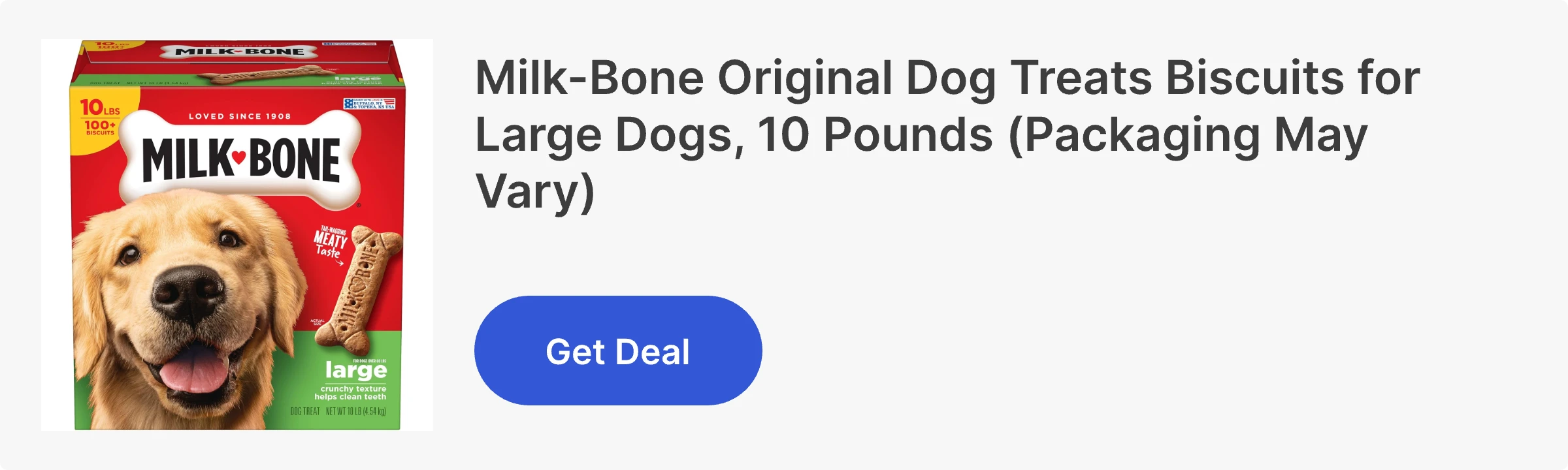 Milk-Bone Original Dog Treats Biscuits for Large Dogs, 10 Pounds (Packaging May Vary)